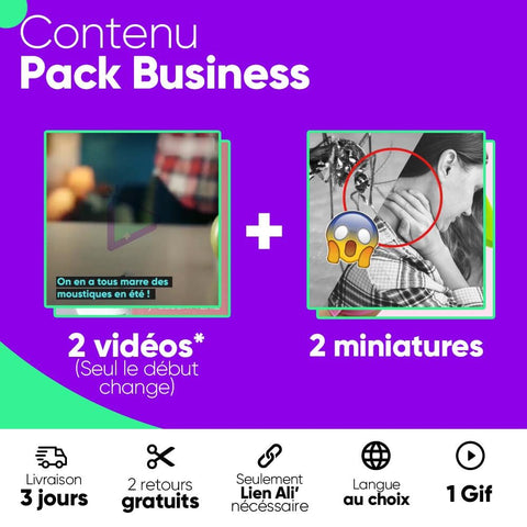 Pack BUSINESS Vidéo Ecom Creatives